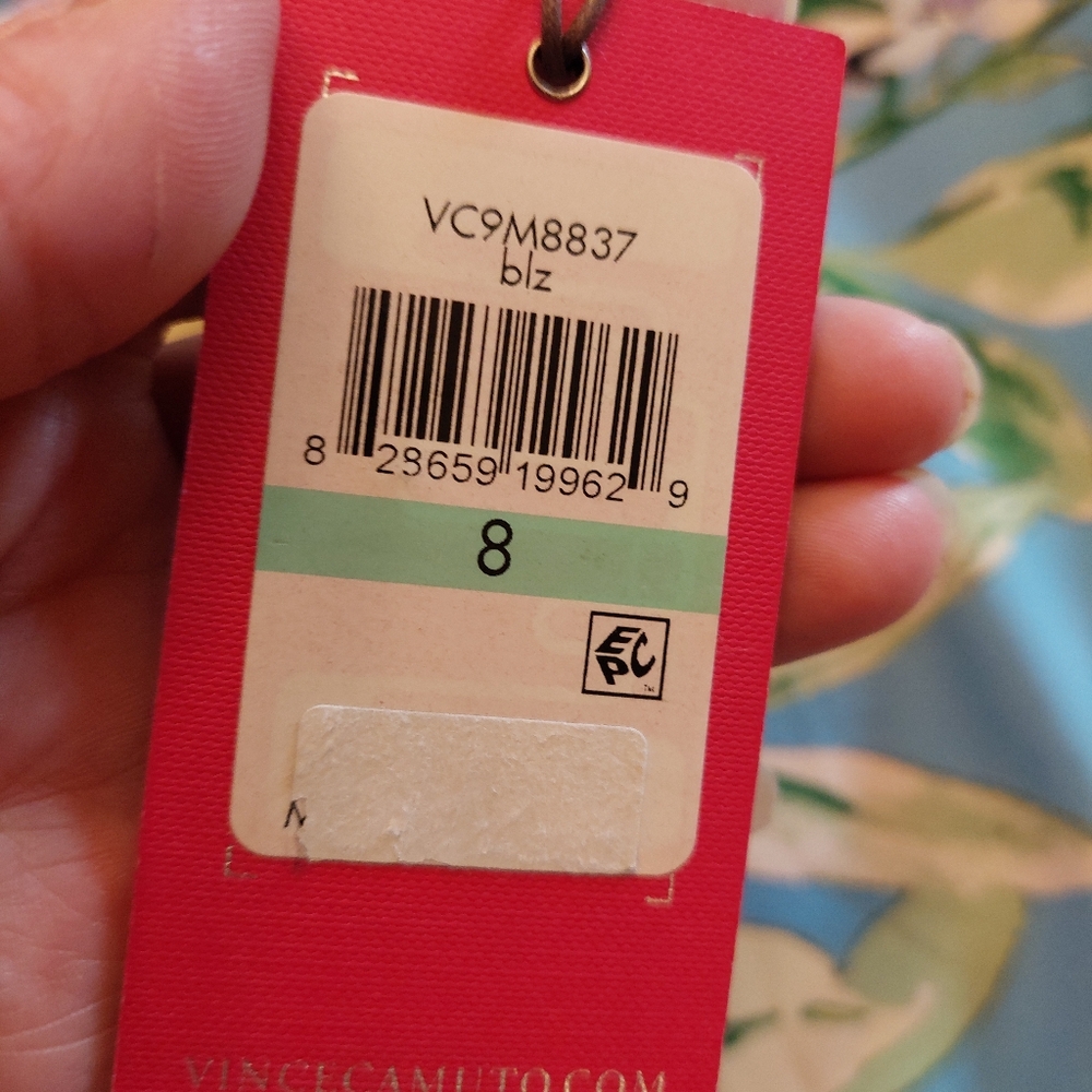 Vince Camuto blue floral faux wrap ruffle dress. Size 8 - Picture 7 of 12